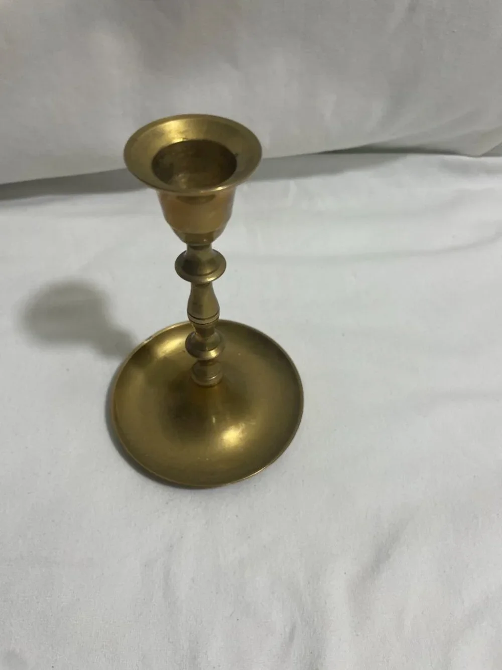 Vintage Solid Brass Candlestick Holder Made in India Single Taper Candle 5.5